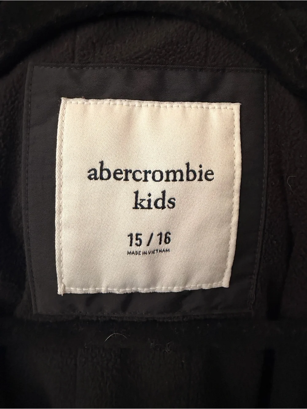 Abercrombie Formula 1 Kids Black Hooded Jacket